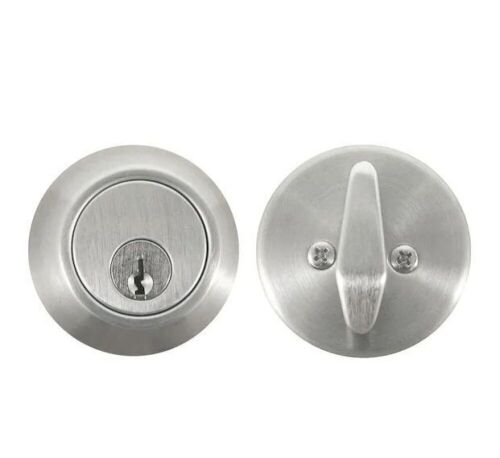 Lot of (2) GLC Series Brushed Chome Grade 2 Single Cylinder Deadbolt - Lot 705