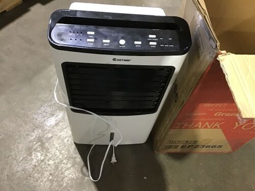 215 CFM 3-Speed Portable Evaporative Cooler Air Cooler Fan Filter Humidify Anion For 400 Sq.Ft. with Remote Control - Lot 738