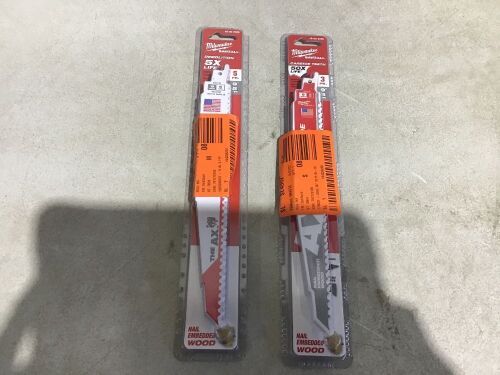 Milwaukee Demolition SAWZALL Blades, 5 Pk & Carbide Teeth SAWZALL Blades, 3 pk - Lot 952