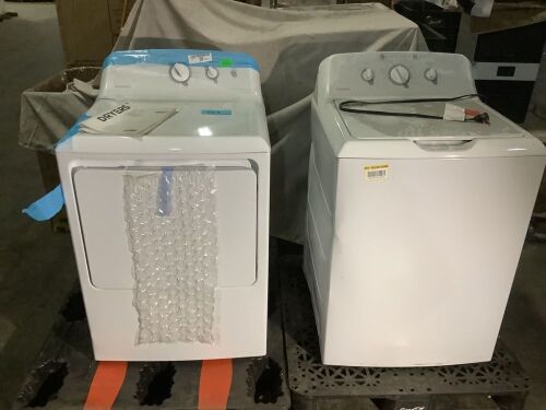 Electric Dryer and Washer Pair - Cosmetic Damage, Untested, 26.5"x27"x43" - Lot 764