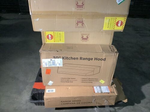 Lot of (6) Stove Hood Vents - Various Models, Unknown Condition - Lot 1116