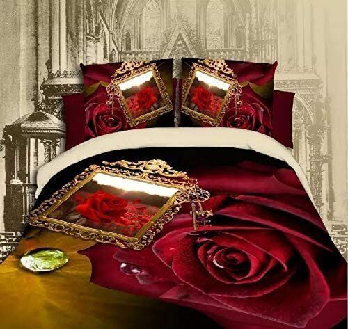 Lot of (14) Red Rose Duvet Cover Set - Lot 382