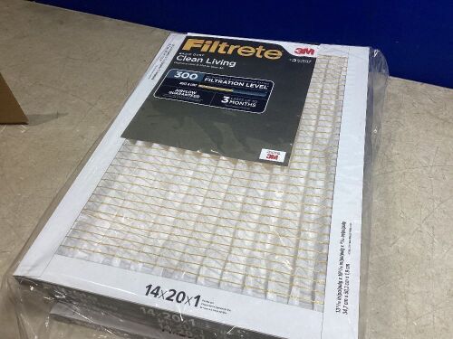 Lot of (6) Filtrete Basic Dust Clean Living Air Filters, 14 x 20 x 1  - Lot 296
