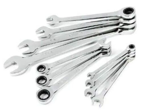 11-Piece Ratcheting SAE Combination Wrench Set - Lot 453