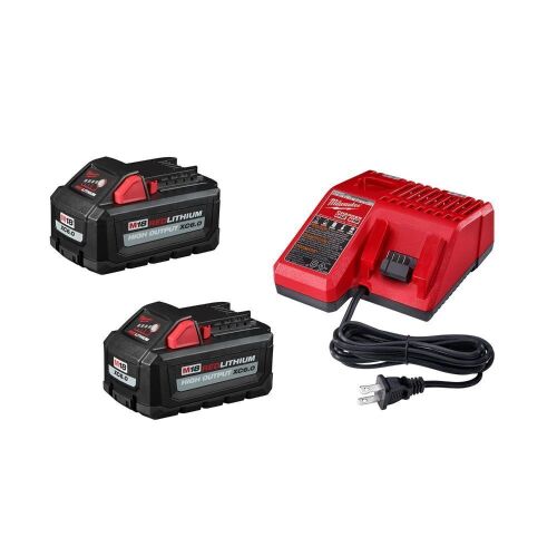 Milwaukee REDLITHIUM High Output XC6.0 Starter Kit, Fits M18 Tools  - Lot 69