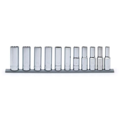 11-Piece 1/2" Drive Deep Metric Socket Set - Lot 558