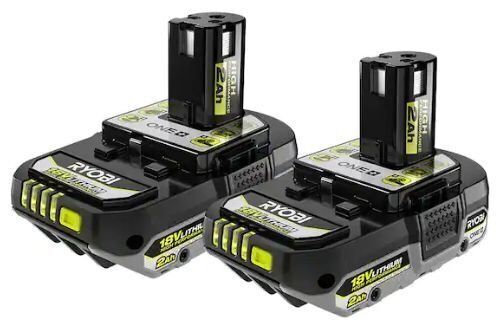 2-Pack Ryobi One+ 18V High Performance Lithium-Ion 2.0 Ah Compact Battery - Lot 576