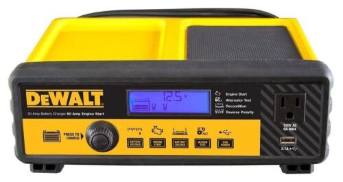 DeWalt 30 Amp Automotive Portable Car Battery Charger with 80 Amp Engine Start and Alternator Check - Lot 115