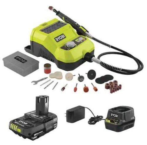 Ryobi One+ 18V Cordless Rotary Tool Kit with 1.5 Ah Battery and Charger - Lot 111