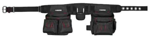 2-Bag 10-Pocket Black Contractor's Work Tool Belt - Lot 629