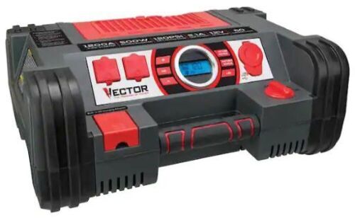 1200 Peak Amp Jump Starter, Dual Power Inverter, 120 PSI Air Compressor, USB Charging Port - Lot 196