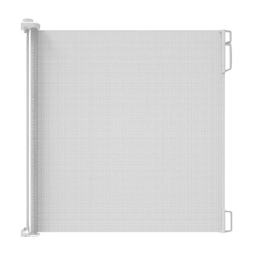 41" Retractable Child Safety Gate - White, Extends to 71" - Lot 307
