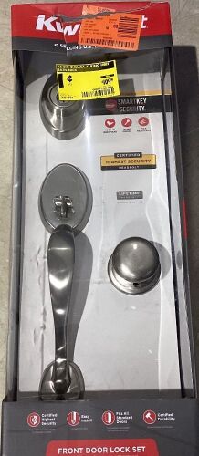 Kwikset Chelsea Satin Nickel Door Handleset - Lot 649