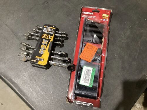 Lot of Ratcheting Wrench Set and Deep Impact Socket Set - Incomplete - Lot 1105
