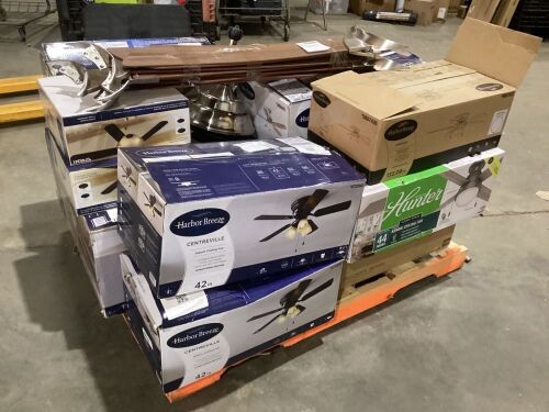 Lot of Light Fixtures and Ceiling Fans - Various Sizes and Style - Lot 90