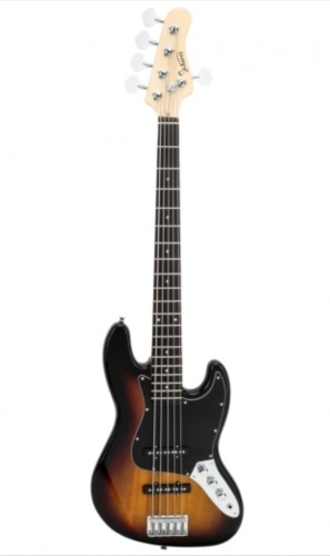 Glarry GJazz Electric 5 String Bass Guitar Full Size Sunset Right Handed - Appears New  - Lot 78