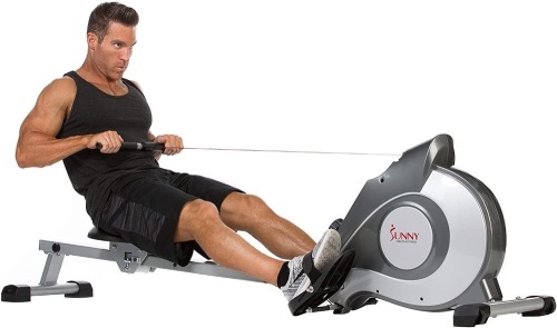 Sunny Health & Fitness Magnetic Rowing Machine Rower with LCD Monitor - Appears New  - Lot 82