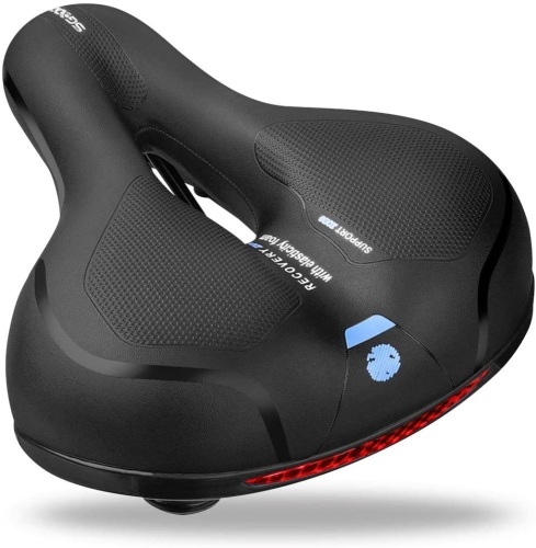 SGODDE Memory Foam Padded Wide Saddle Bike Cushion with Dual Shock Absorbing Rubber Balls - New - Lot 219