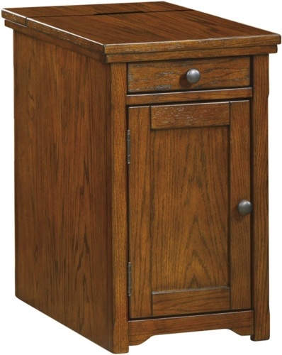 Signature Design by Ashley Laflorn Traditional Chair Side End Table with 2 USB Ports & Outlets, Brown - Appears New  - Lot 305