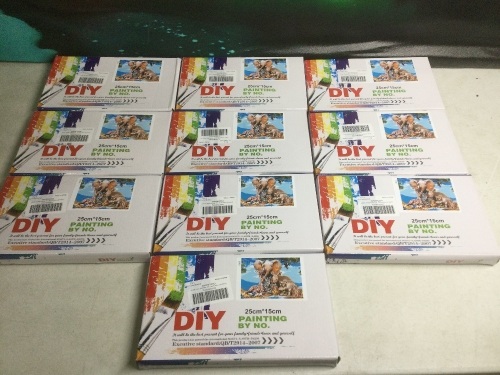Lot of (10) DIY Paint By Numbers Kits, Animal World - New - Lot 755