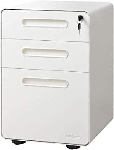 DEVAISE Steel Mini 3-Drawer Mobile File Cabinet with Rounded Edges - New - Lot 1068