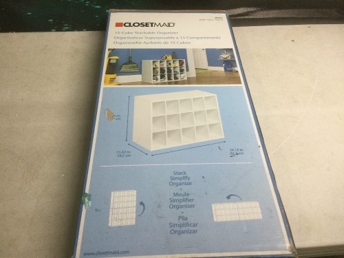 ClosetMaid Stackable 15-Cube Organizer - New  - Lot 788