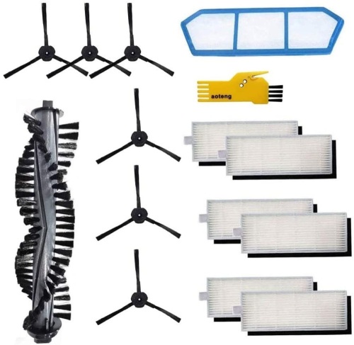 Case of (49) aoteng Replacement Parts for ILIFE A4s Robot Vacuum Cleaner, Pack of Main Brush, Primary Filter, Hepa Filter, Side Brush - New  - Lot 620