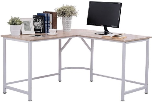 TOPSKY L-Shaped Office Desk 55" x 55" with 24" Deep Workstation Bevel Edge Design - Appears New   - Lot 44