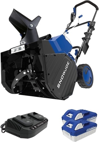 Snow Joe 48-Volt iON+ 18" Cordless Snow Blower Kit with 2 x 4.0-Ah Batteries and Charger - Appears New   - Lot 56