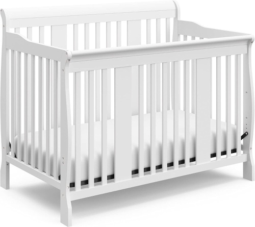 Storkcraft Tuscany 4-in-1 Convertible Crib, White - Appears New  - Lot 62