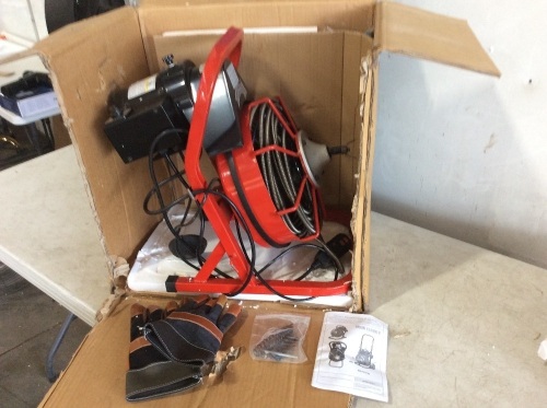 50' x 3/8" Drain Cleaning Machine with Foot Switch - E-Comm Return - Lot 67
