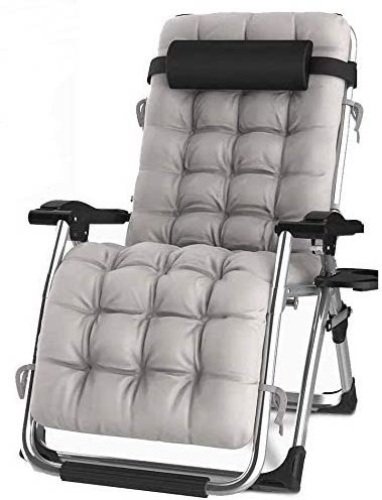 HITO Outdoor Zero Gravity Adjustable Padded Lounger Chair with Cup Holder, Supports Over 440lbs - New  - Lot 285