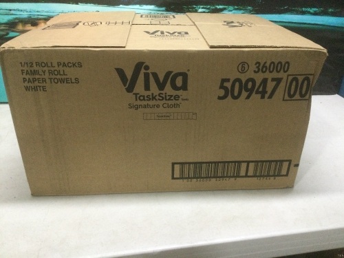 Viva Task Size Family Paper Towels, 12 Rolls - New - Lot 619
