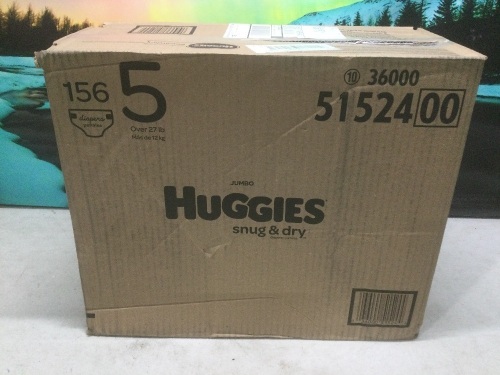 Huggies Snug & Dry Baby Diapers, Size 5, 156 Ct - New  - Lot 873