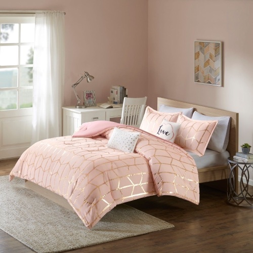 Intelligent Design Arielle Metallic Printed Comforter Set, Twin/TwinXL - Appears New  - Lot 275