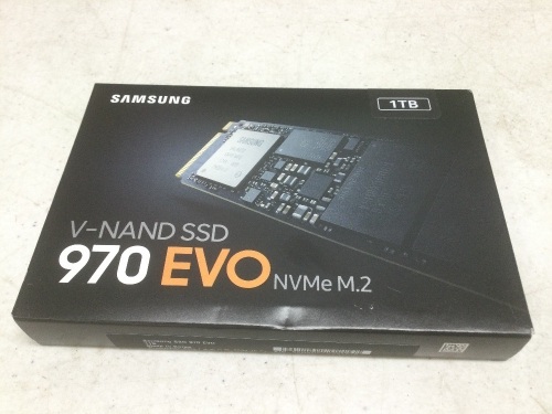 Samsung  970 EVO 1TB Internal PCI Express 3.0 x4 (NVMe) Solid State Drive with V-NAND Technology - New/Unopened  - Lot 118