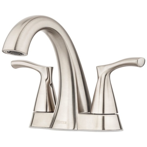 Pfister Masey Brushed Nickel 2-Handle 4-in Centerset WaterSense Faucet with Drain and Deck Plate - Appears New  - Lot 932