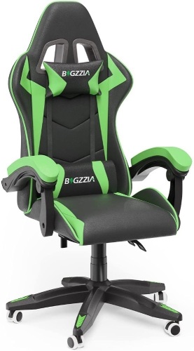 Bigzzia Gaming Office Chair with Cushion and Reclining Back Support - Appears New - Lot 795