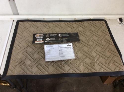 Gorilla Grip Taupe Basket Weave Door Mat, 35" x 23" - Appears New  - Lot 510