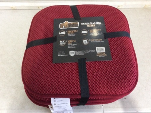Summit Suede Foam Chair Pads, 16" x 16", Set of 4 - Appear New - Lot 909