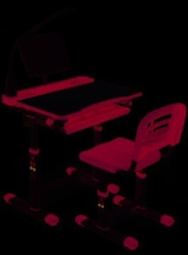 Healthy Ergo Childrens Desk & Chair with LED Light & Book Holder - Appears New - Lot 556