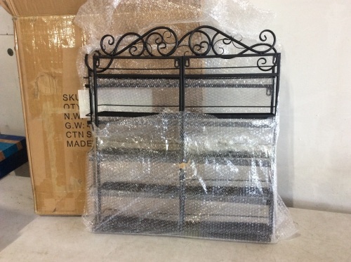 Set of 3 Black Metal Hanging Shelves - Appear New - Lot 603