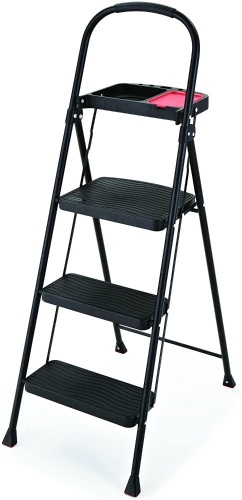 Rubbermaid RMS-3T 3-Step Steel Step Stool with Project Tray, 225-pound Capacity - Appears New  - Lot 187