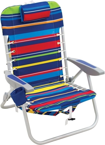 RIO Beach 4-Position Lace-Up Backpack Folding Beach Chair - Appears New   - Lot 910