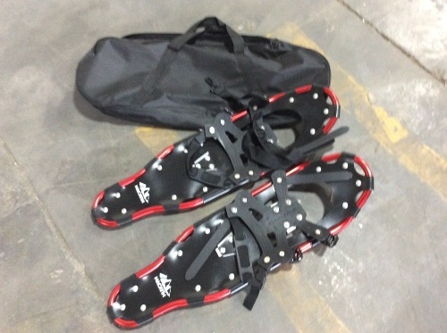 NACATIN All Terrain Lightweight Aluminum Alloy Snow Shoes with Carry Bag and Adjustable Ratchet Bindings - E-Comm Return  - Lot 920