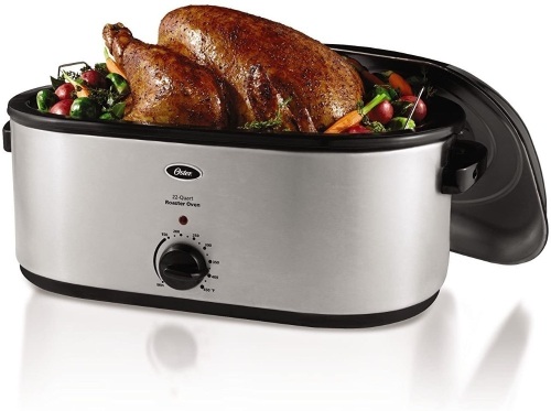 Oster Roaster Oven with Self-Basting Lid 22 Qt, Stainless Steel - Appears New  - Lot 868