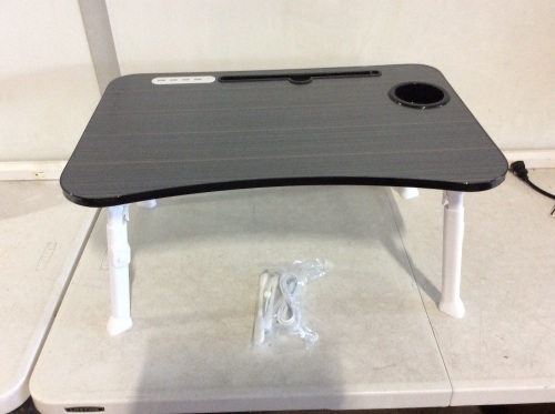 Pollenzic Laptop Bed Desk with USB Charge Port and Cup Holder - Appears New, Untested - Lot 506