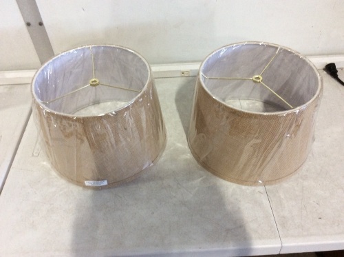Lot of (2) Double Medium Lamp Shades - Appear New - Lot 526
