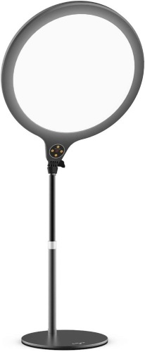 VIJIM Key Light w Extendable Desktop Stand, Multi-Layer Diffusion Technology, Brightness/Color Temperature Adjustable, LED Video Light Soft Panel - Appears New, Tested/Works  - Lot 527