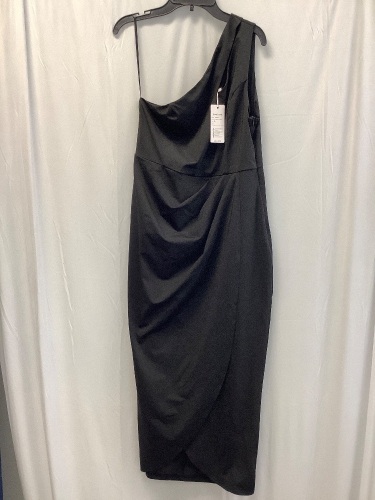 Womens One Shoulder Dress, L - Lot 302
